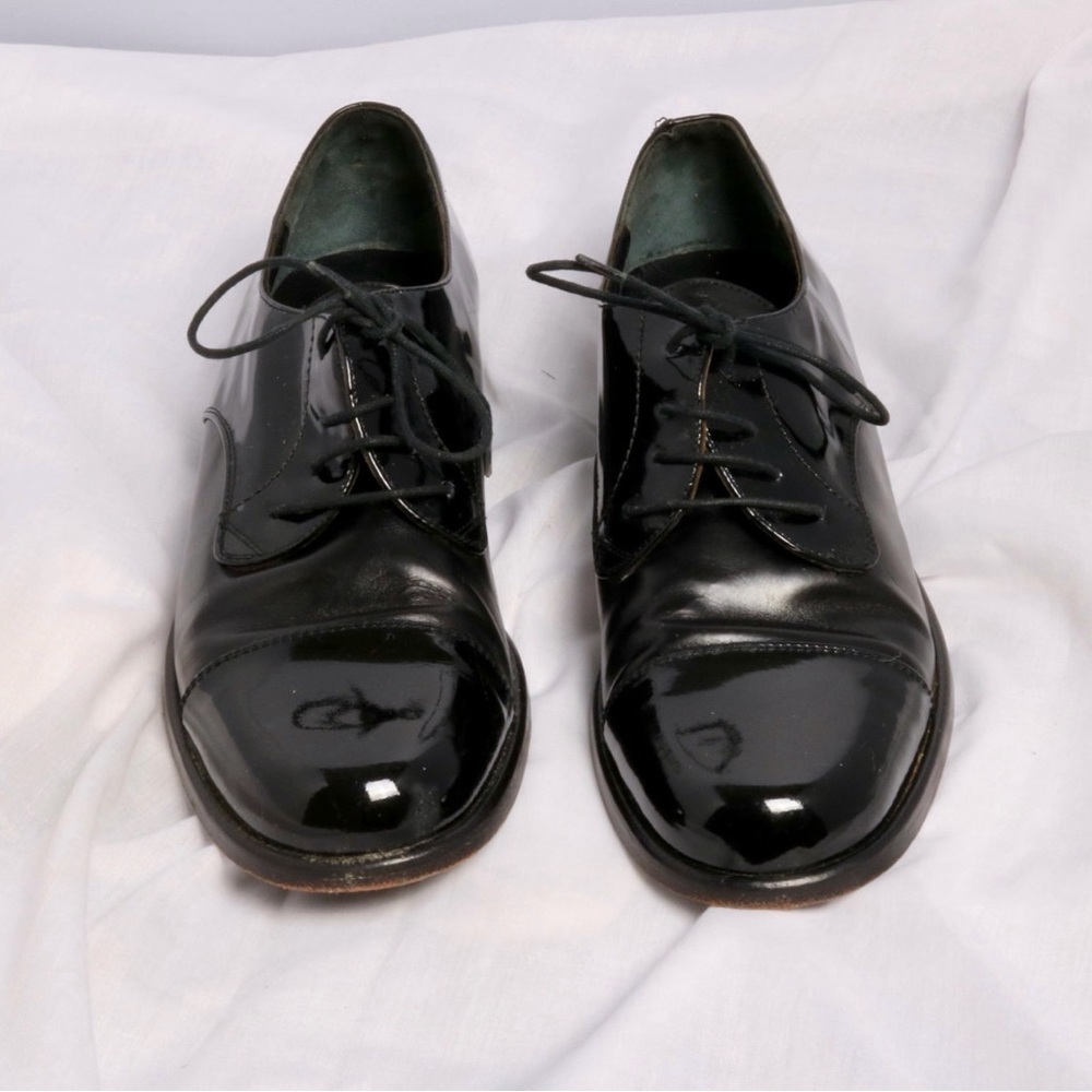 Saks Fifth Avenue Black Patent Leather Flats
